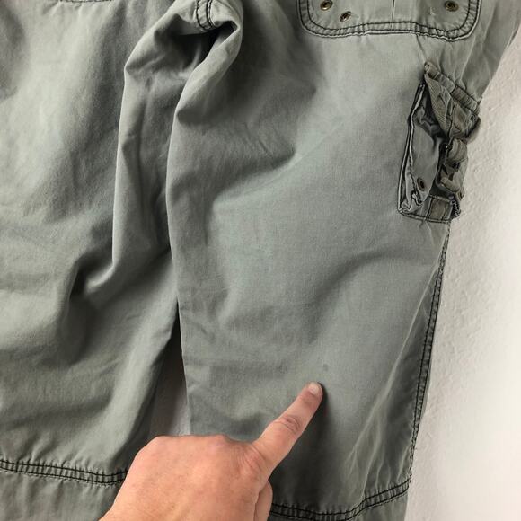 VTG NOBO No Boundaries Khaki Green Cargo Pants Sz 15 y2k 00s Utility Gorpcore - Picture 5 of 10